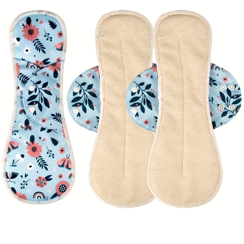 2pcs Washable Menstrual Pad Night Reusable Panty Liner Sanitary Towels Absortable Menstrual Cotton Pads for Women Period sahara pad