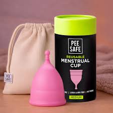 Pee Safe Reusable Menstrual Cup for Women – Medical Grade Silicone Period Cup (Medium)