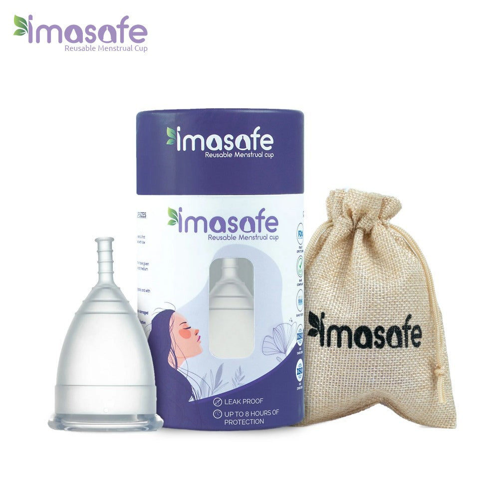 Imasafe Reusable Menstrual Cup With Medical Grade Silicone - Large Size
